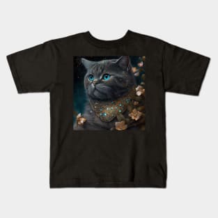 Charmed British Shorthair Kitten Kids T-Shirt